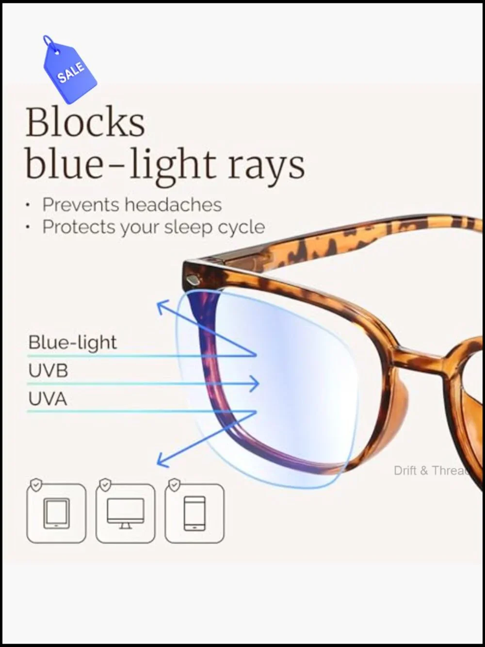 Blue Light Blocking Reading Glasses 6 Pack TR90 Frame Spring Hinge